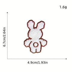 7pc Plush Iron On Patches Embroidered Applique DIY Crafts For Clothing