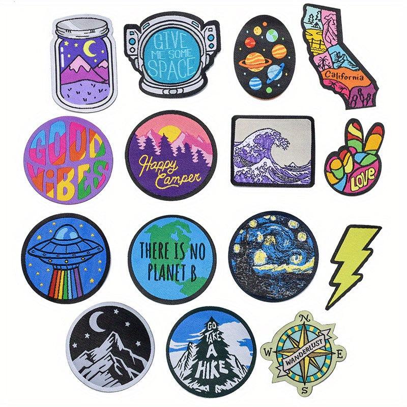 15pcs Assorted Embroidered Iron Patches Applique Clothes Dress Plant