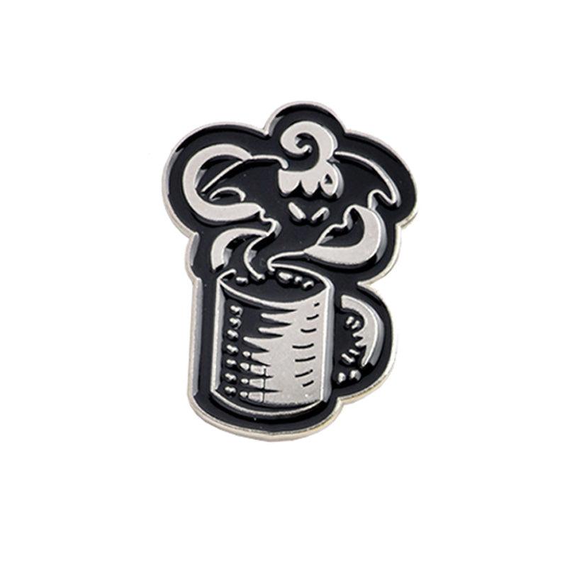 Ghost Devil Cup Brooch Punk Coffee Cup Cartoon Brooch Pin