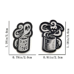 Ghost Devil Cup Brooch Punk Coffee Cup Cartoon Brooch Pin