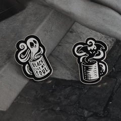 Ghost Devil Cup Brooch Punk Coffee Cup Cartoon Brooch Pin