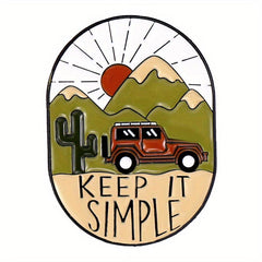Outdoor Travel Alloy Brooch Road Signs Mountains Rivers Lakes Pin