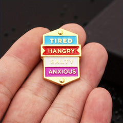 Metal Badge Social Expression Brooch Pin for Men