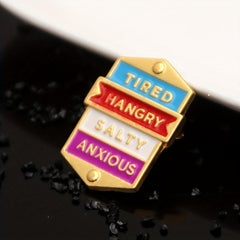 Metal Badge Social Expression Brooch Pin for Men