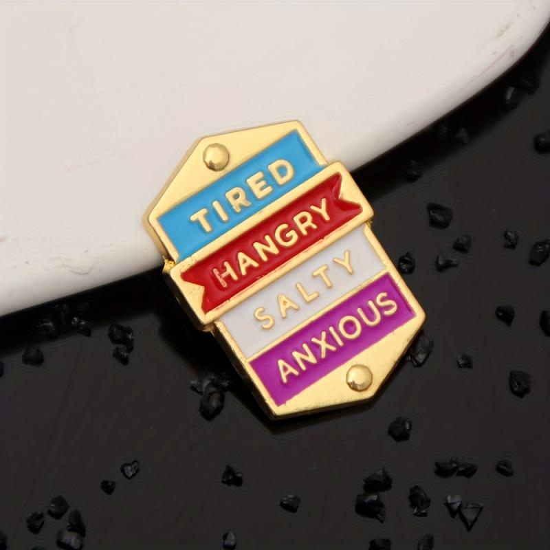 Metal Badge Social Expression Brooch Pin for Men