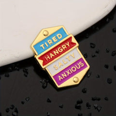 Metal Badge Social Expression Brooch Pin for Men