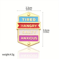 Metal Badge Social Expression Brooch Pin for Men