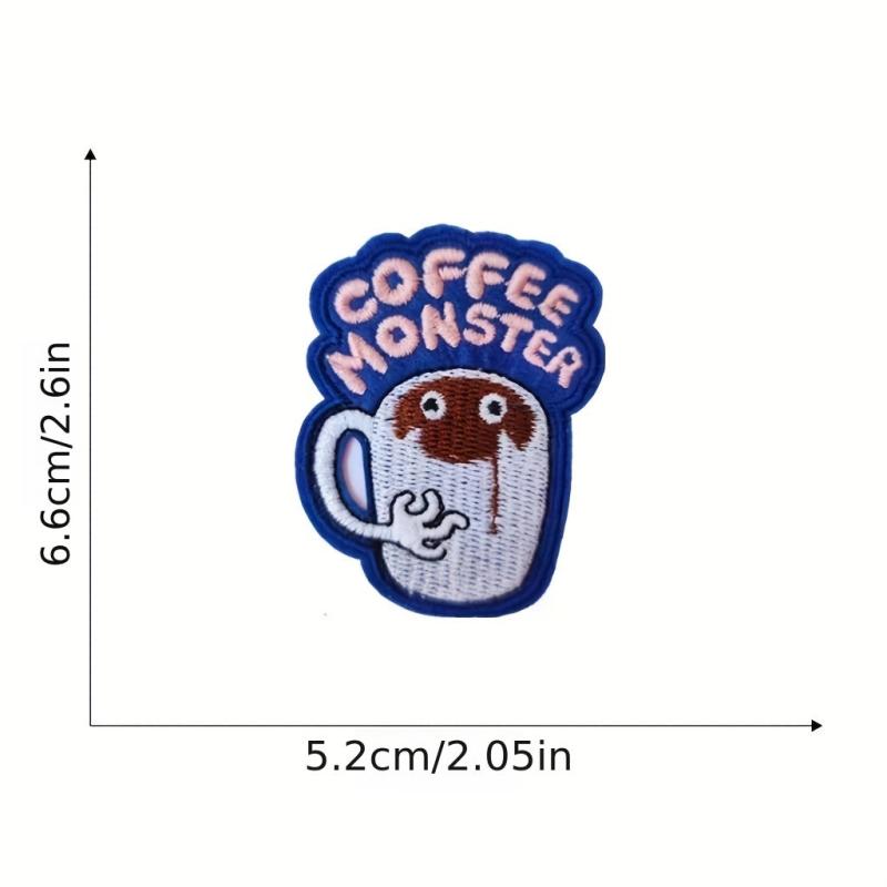 10pcs Colorful Little Monster Embroidery Patches