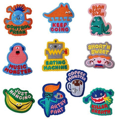 10pcs Colorful Little Monster Embroidery Patches