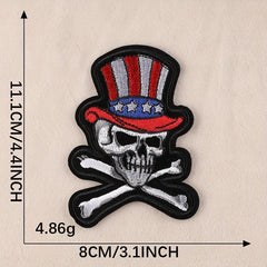 Boys Skull Embroidery DIY Patch Decorative Accessories for Clothes Backpack Hat
