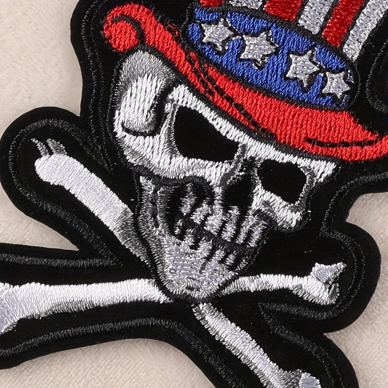 Boys Skull Embroidery DIY Patch Decorative Accessories for Clothes Backpack Hat