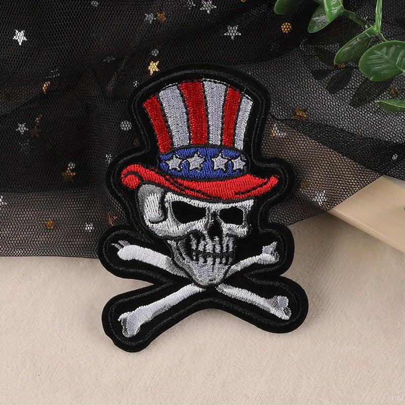 Boys Skull Embroidery DIY Patch Decorative Accessories for Clothes Backpack Hat