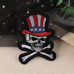 Boys Skull Embroidery DIY Patch Decorative Accessories for Clothes Backpack Hat