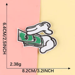 6pcs Hat Crutches Embroidery Patches DIY Clothes Accessories