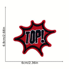26pcs Alphabet Iron On Patches Sew On Embroidered Applique Repair Patch For Men