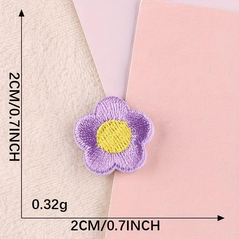 9pcs Girl Flower Embroidered Patch Clothing Hat DIY Clothes Sticker