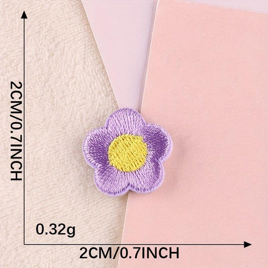 9pcs Girl Flower Embroidered Patch Clothing Hat DIY Clothes Sticker