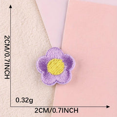 9pcs Girl Flower Embroidered Patch Clothing Hat DIY Clothes Sticker