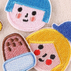 9pcs Girl Flower Embroidered Patch Clothing Hat DIY Clothes Sticker