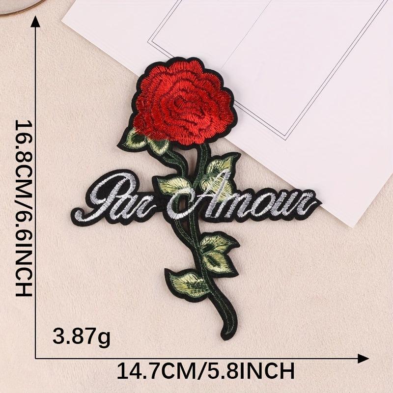 Vintage Rose Flower Embroidery DIY Patch for Clothes Backpack Hat