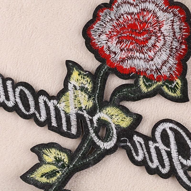 Vintage Rose Flower Embroidery DIY Patch for Clothes Backpack Hat