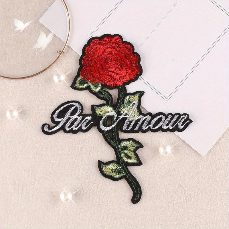 Vintage Rose Flower Embroidery DIY Patch for Clothes Backpack Hat