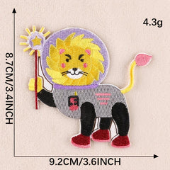 3pcs Space Animal Patches for DIY Clothes Decor