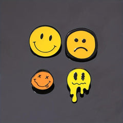 4pcs Skull Balloon Alloy Oil Drop Badge Brooch For Men
