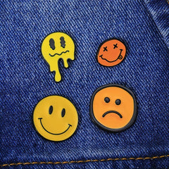 4pcs Skull Balloon Alloy Oil Drop Badge Brooch For Men