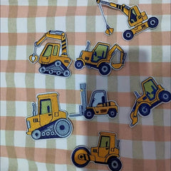 7pcs Engineering Vehicles Patches for Boys