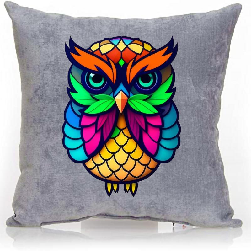 Colorful Owl Patches For Men Iron Transfer Clothes DIY Washable Patch