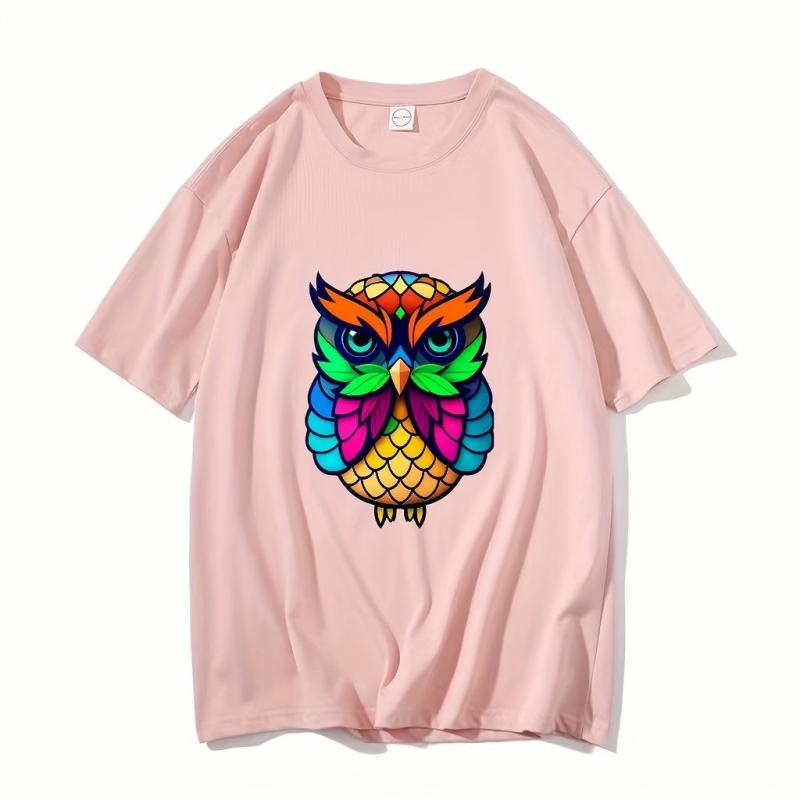 Colorful Owl Patches For Men Iron Transfer Clothes DIY Washable Patch