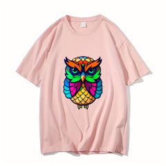 Colorful Owl Patches For Men Iron Transfer Clothes DIY Washable Patch