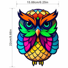 Colorful Owl Patches For Men Iron Transfer Clothes DIY Washable Patch