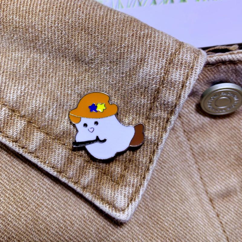 Magic Little Ghost Brooch Cartoon Japanese Clothing Bag Pin