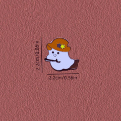 Magic Little Ghost Brooch Cartoon Japanese Clothing Bag Pin