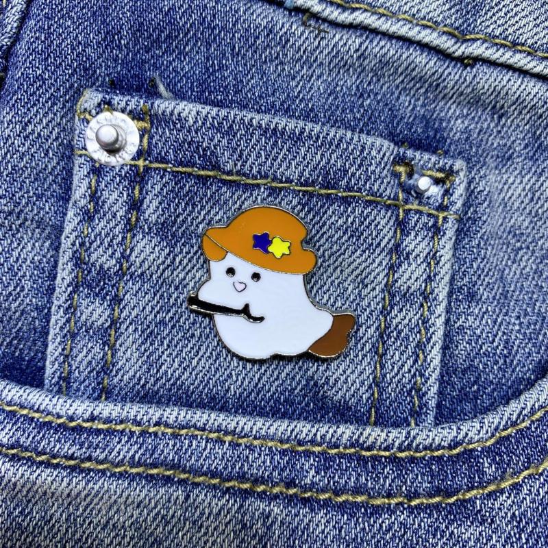 Magic Little Ghost Brooch Cartoon Japanese Clothing Bag Pin