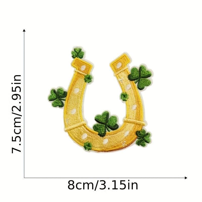 9pcs Green Sew On Embroidered Patches Applique Repair Patch DIY Crafts Decor