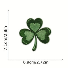 9pcs Green Sew On Embroidered Patches Applique Repair Patch DIY Crafts Decor