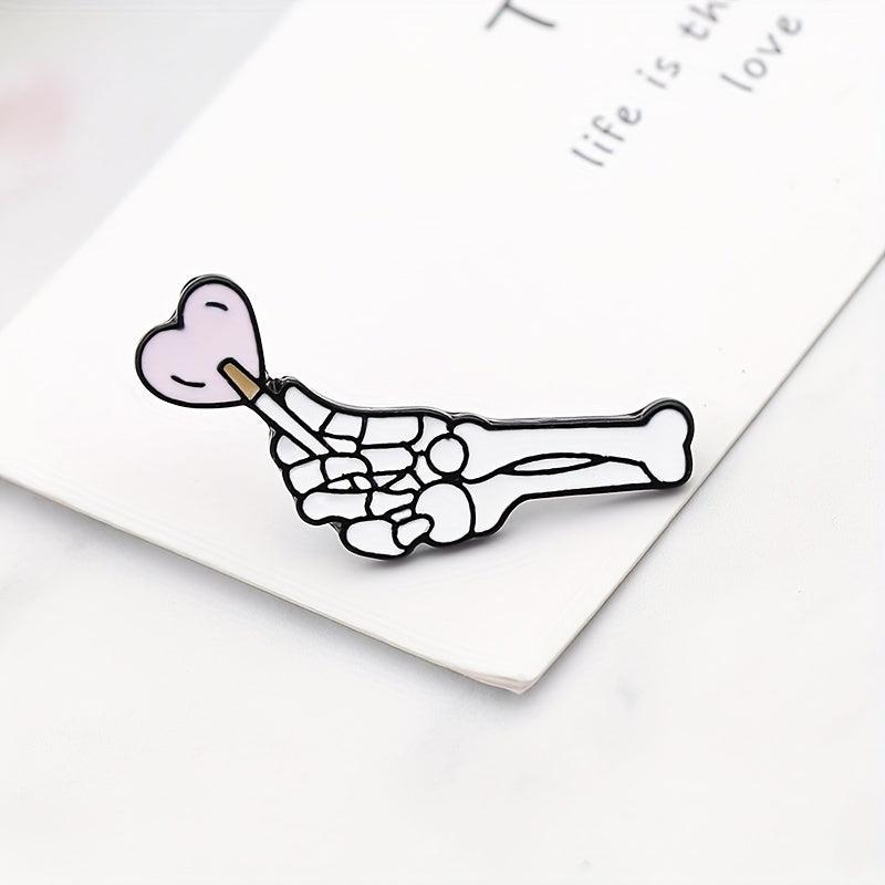 Skeleton's Love Badges Couple Matching Brooch For Men