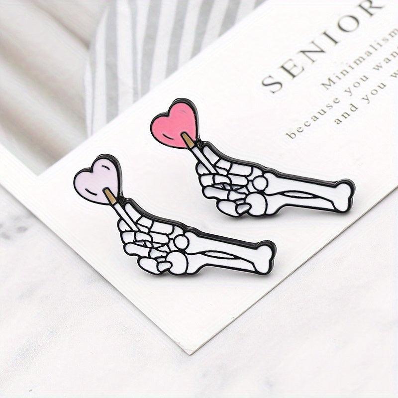 Skeleton's Love Badges Couple Matching Brooch For Men