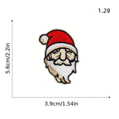 15pcs Christmas Tree Iron On Patches For Men Sew On Embroidered Applique