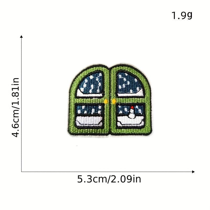 15pcs Christmas Tree Iron On Patches For Men Sew On Embroidered Applique