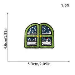 15pcs Christmas Tree Iron On Patches For Men Sew On Embroidered Applique