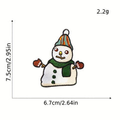 15pcs Christmas Tree Iron On Patches For Men Sew On Embroidered Applique
