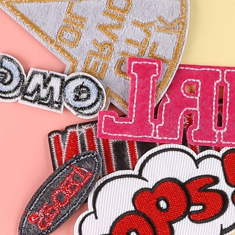 6pcs Letter Embroidery Patches Art Decor DIY Clothes Accessories
