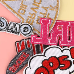6pcs Letter Embroidery Patches Art Decor DIY Clothes Accessories