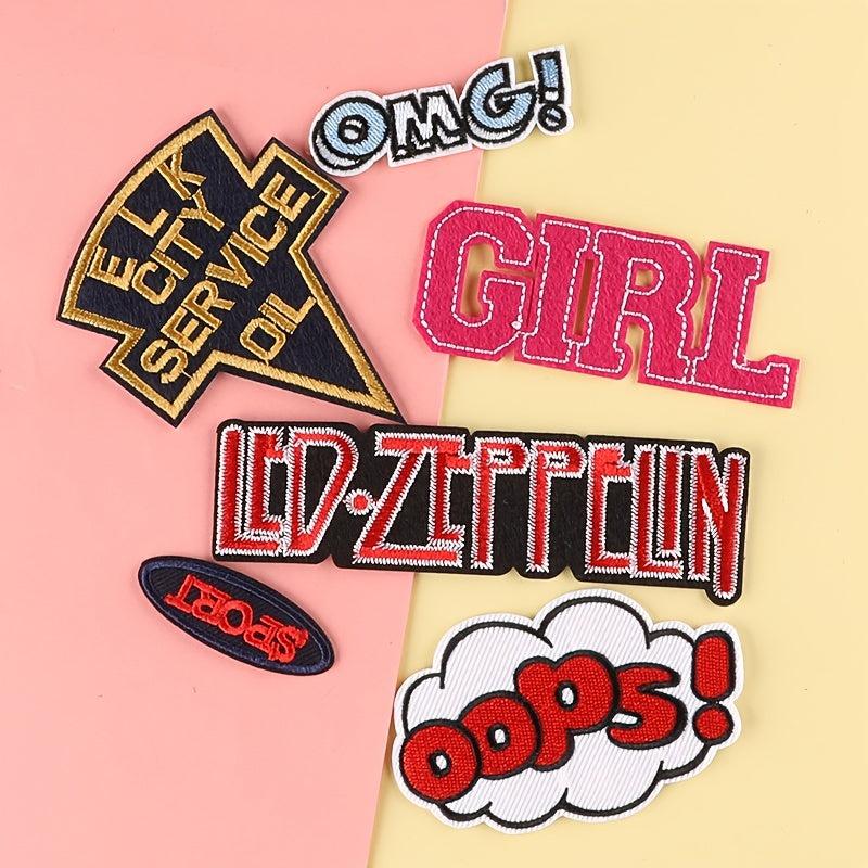6pcs Letter Embroidery Patches Art Decor DIY Clothes Accessories