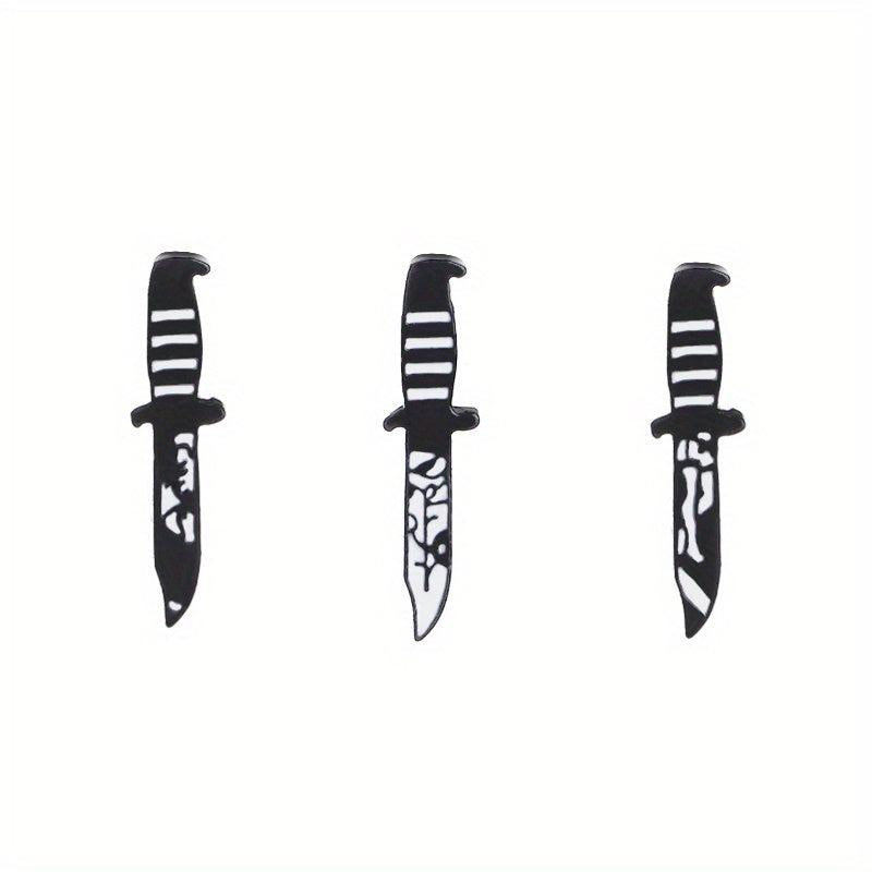 3pcs Punk Enamel Brooch Set for Men