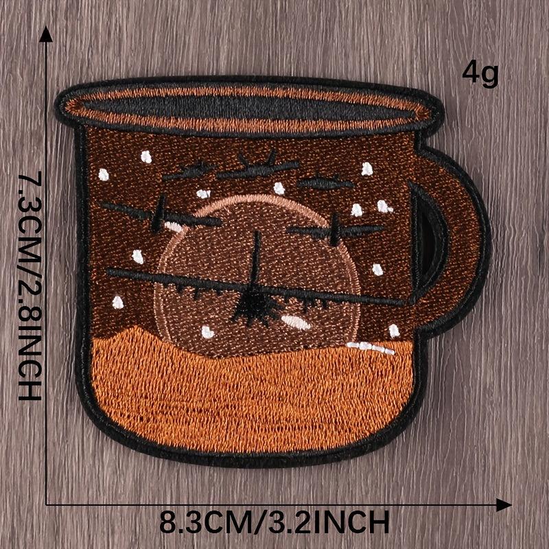 3pcs Deer Airplane Cup Embroidery Patches DIY Clothes Accessories